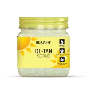 DR.RASHEL DE-TAN FACE & BODY SCRUB FOR EXFOLIATION, TAN & BLACKHEAD REMOVER, ACNE, GLOW Scrub